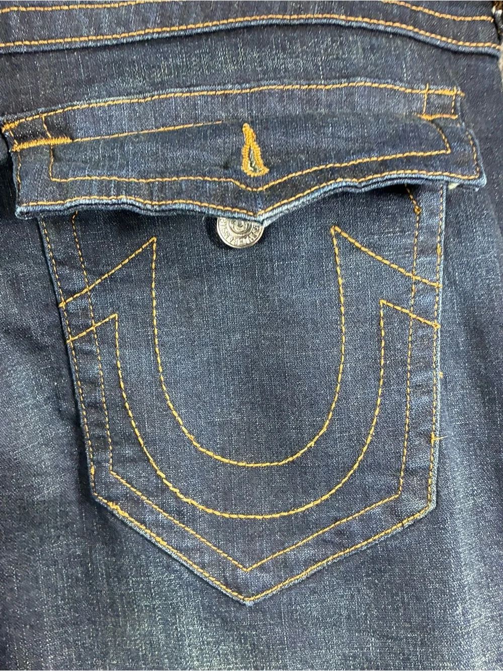 True Religion Ricky Relaxed Straight jeans in a dark indigo wash
